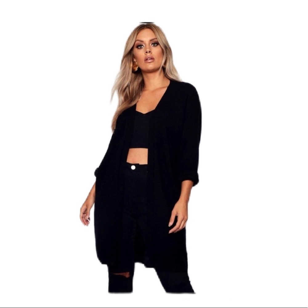 Boohoo Rib Knit Cardigan BooHoo NWT